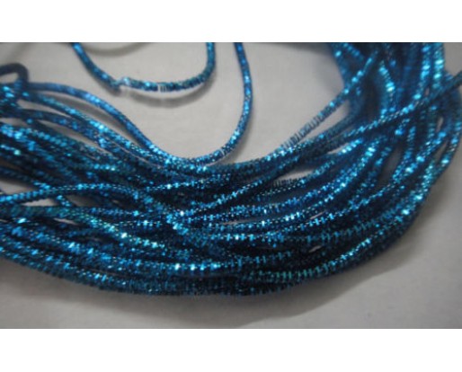 ANTIQUE TURQUOISE - 150 Inches French Metal Wire Gimp Coil Bullion Purl - Check Rough - 3.80 Meters
